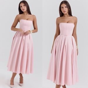 House of CB Contessa Strapless Corset Midi Dress